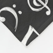 Musikmuster Fleecedecke (Ecke)
