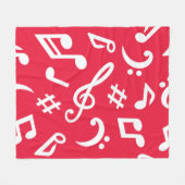 Musikmuster Fleecedecke (Vorderseite (Horizontal))