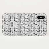 Musikmuster für individuelle Monogramm-Telefonfäll Case-Mate iPhone Hülle (Rückseite (Horizontal))