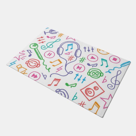 Musikmuster Fußmatte (Schrägansicht)