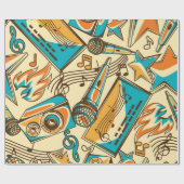Musikmuster Geschenkpapier (Flach)