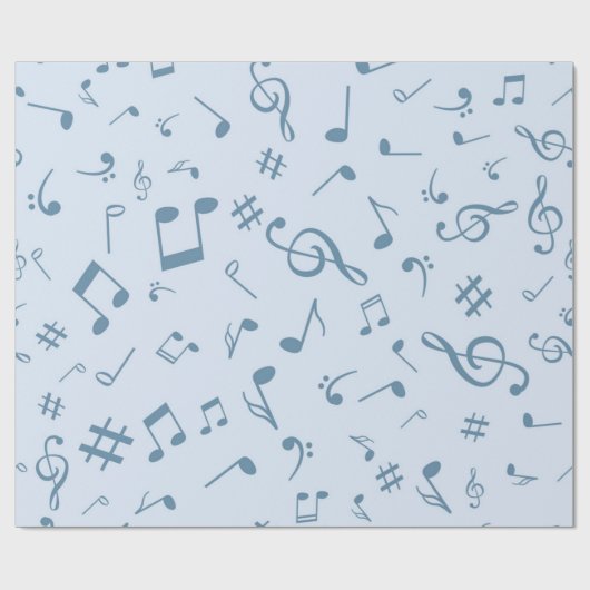 Musikmuster Geschenkpapier (Flach)