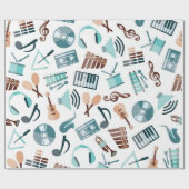 Musikmuster Geschenkpapier (Flach)
