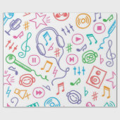 Musikmuster Geschenkpapier (Flach)