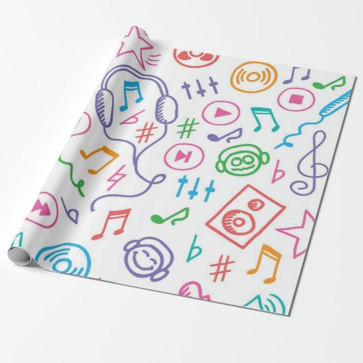 Musikmuster Geschenkpapier (Ungerollt)