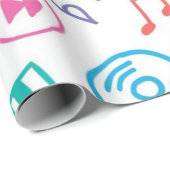 Musikmuster Geschenkpapier (Rolleneckpunkt)