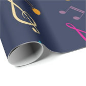 Musikmuster Geschenkpapier (Rolleneckpunkt)