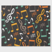 Musikmuster Geschenkpapier (Flach)