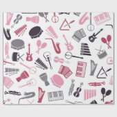 Musikmuster Geschenkpapier (Flach)