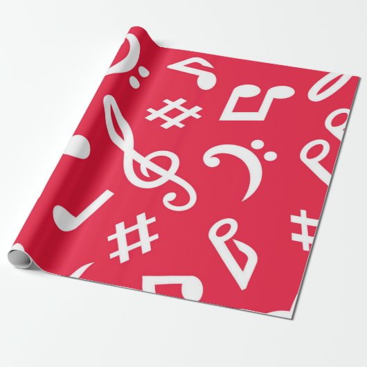 Musikmuster Geschenkpapier (Ungerollt)