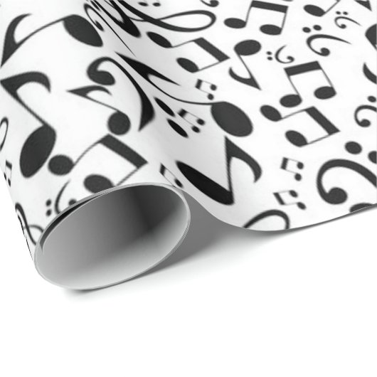 Musikmuster Geschenkpapier (Rolleneckpunkt)