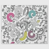 Musikmuster Geschenkpapier (Flach)