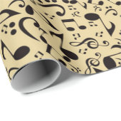 Musikmuster Geschenkpapier (Rolleneckpunkt)