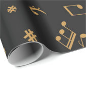 Musikmuster Geschenkpapier (Rolleneckpunkt)