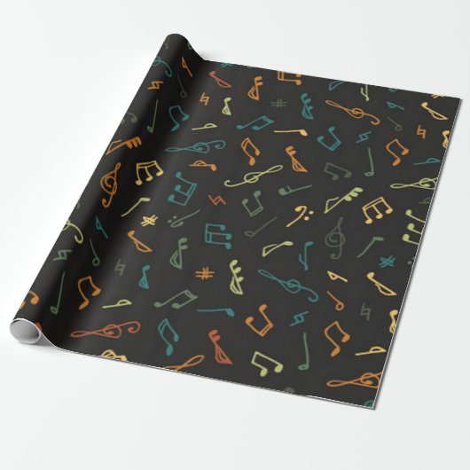 Musikmuster Geschenkpapier (Ungerollt)