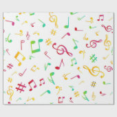 Musikmuster Geschenkpapier (Flach)