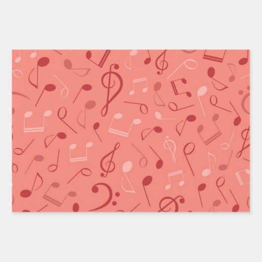 Musikmuster Geschenkpapier Set (Vorderseite)