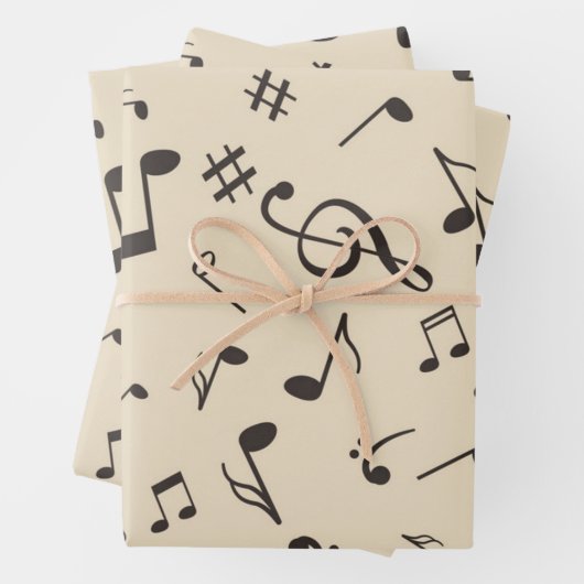 Musikmuster Geschenkpapier Set (Beispiel)