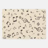Musikmuster Geschenkpapier Set (Vorderseite)