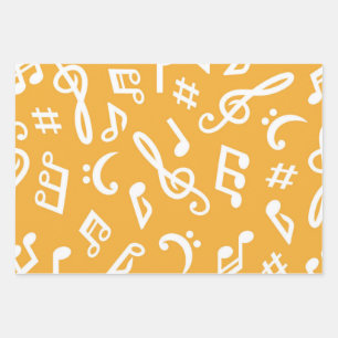 Musikmuster Geschenkpapier Set