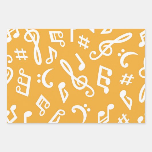 Musikmuster Geschenkpapier Set (Vorderseite)