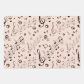 Musikmuster Geschenkpapier Set (Vorderseite)