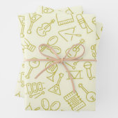 Musikmuster Geschenkpapier Set (Beispiel)
