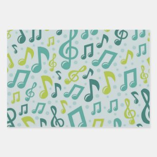 Musikmuster Geschenkpapier Set