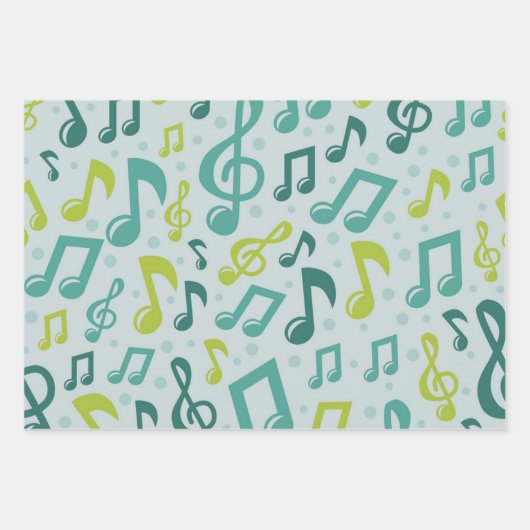 Musikmuster Geschenkpapier Set (Vorderseite)