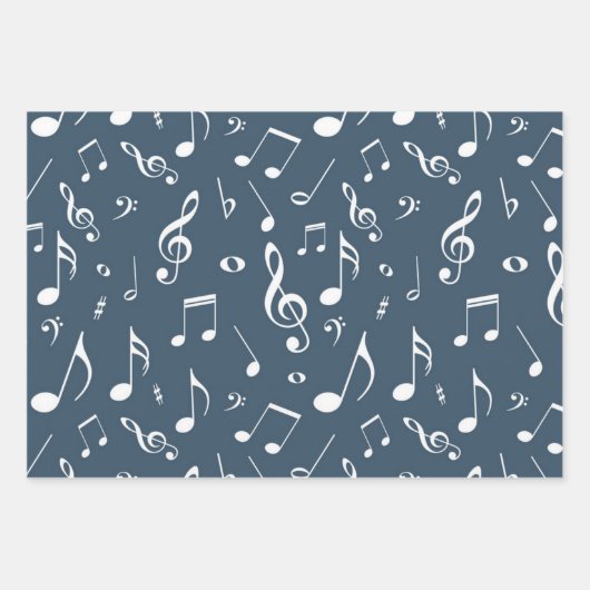 Musikmuster Geschenkpapier Set (Vorderseite)