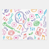 Musikmuster Geschenkpapier Set (Vorderseite 2)