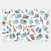 Musikmuster Geschenkpapier Set (Vorderseite 3)