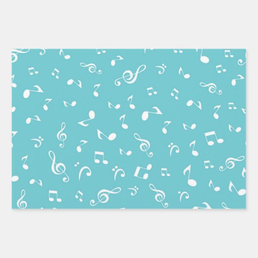 Musikmuster Geschenkpapier Set (Vorderseite)