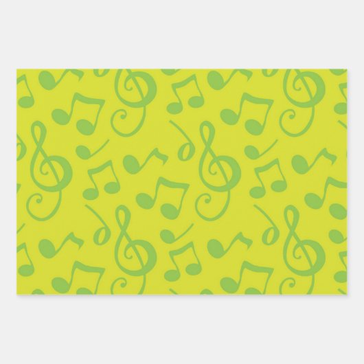 Musikmuster Geschenkpapier Set (Vorderseite)