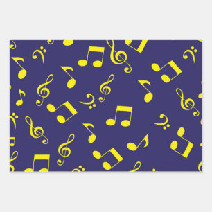 Musikmuster Geschenkpapier Set