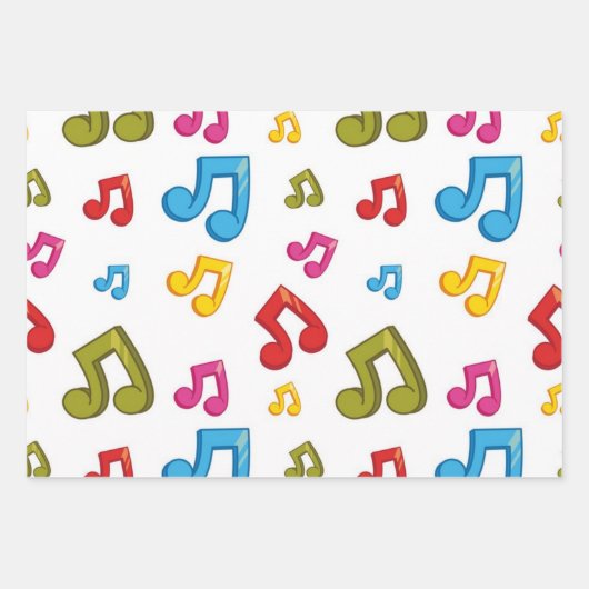 Musikmuster Geschenkpapier Set (Vorderseite 2)
