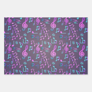 Musikmuster Geschenkpapier Set