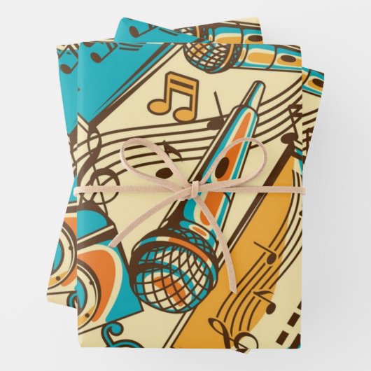 Musikmuster Geschenkpapier Set (Beispiel)