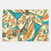 Musikmuster Geschenkpapier Set (Vorderseite)