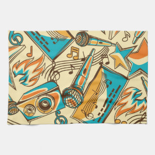 Musikmuster Geschirrtuch