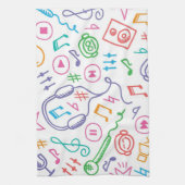 Musikmuster Geschirrtuch (Vertikal)