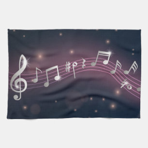 Musikmuster Geschirrtuch