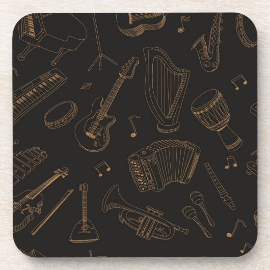Musikmuster Getränkeuntersetzer (Vorderseite)
