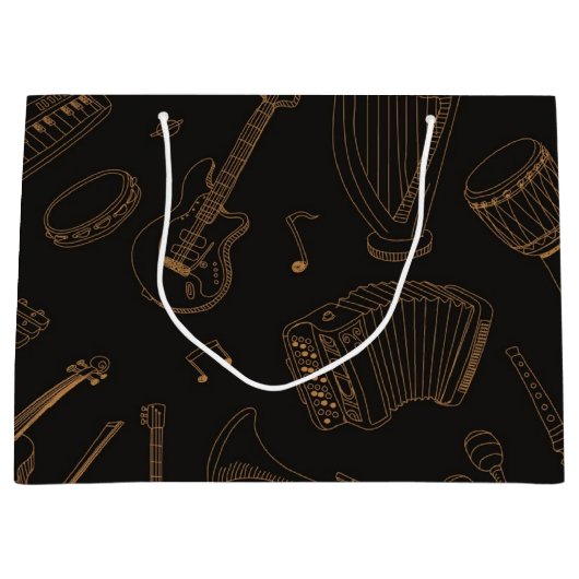 Musikmuster Große Geschenktüte (Vorderseite)
