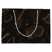 Musikmuster Große Geschenktüte (Rückseite)