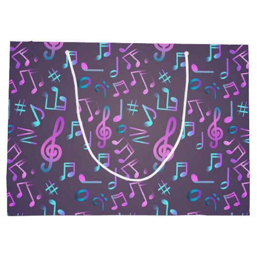 Musikmuster Große Geschenktüte (Rückseite)