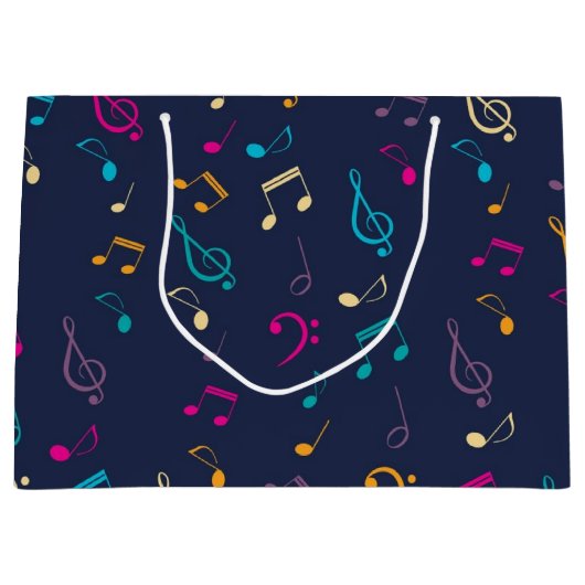 Musikmuster Große Geschenktüte (Vorderseite)