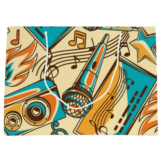 Musikmuster Große Geschenktüte (Vorderseite)