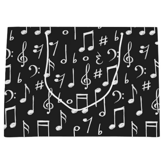 Musikmuster Große Geschenktüte (Vorderseite)