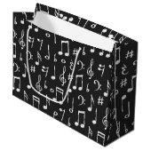 Musikmuster Große Geschenktüte (Vorderseite Schrägansicht)